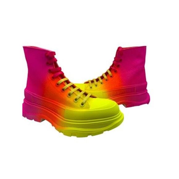 Alexander McQueen Men’s GradientSneaker Boots – Yellow/Orange/Pink – Size IT 40 main image 14
